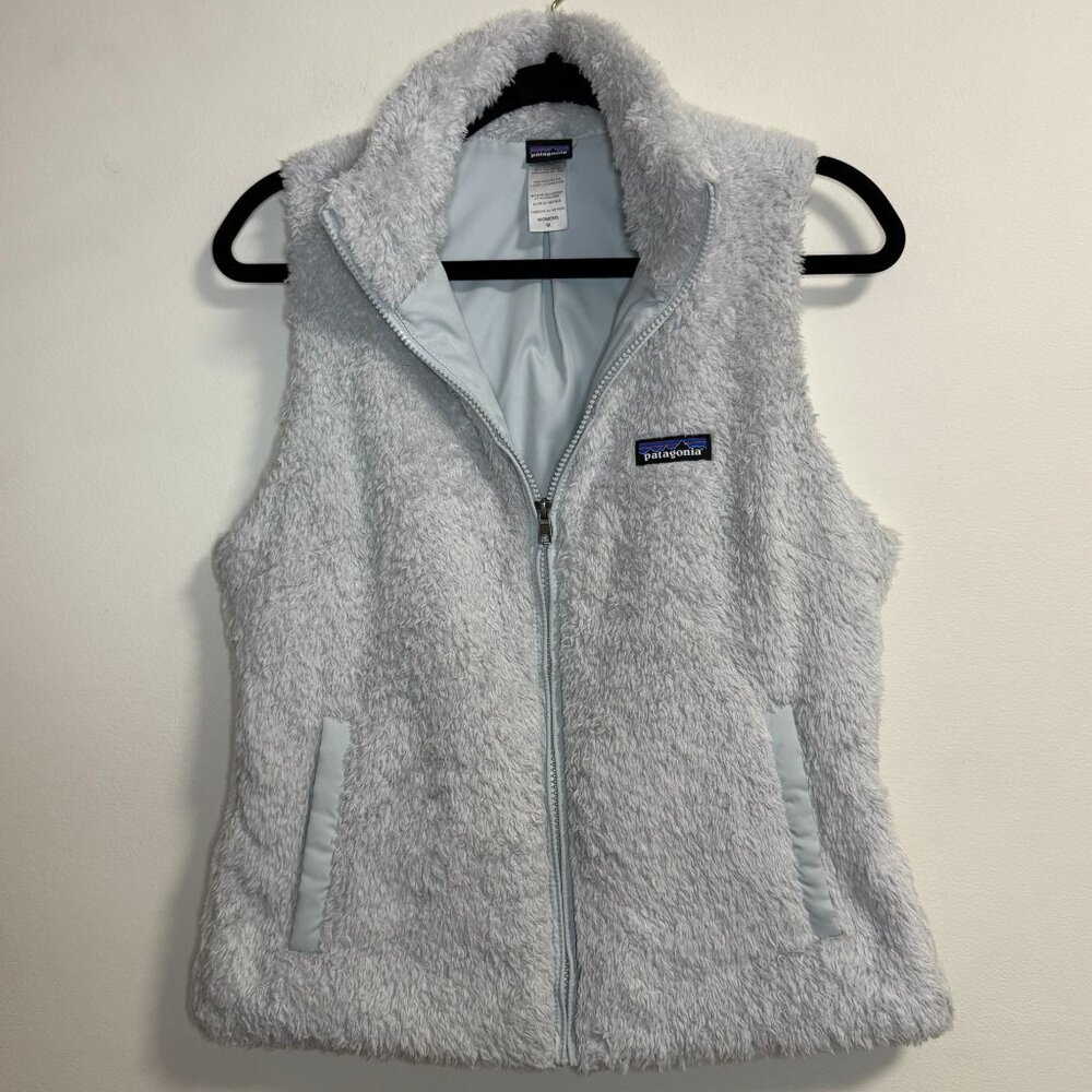 Women's Patagonia Los Gatos Deep Pile Grey Fleece Vest Size Medium